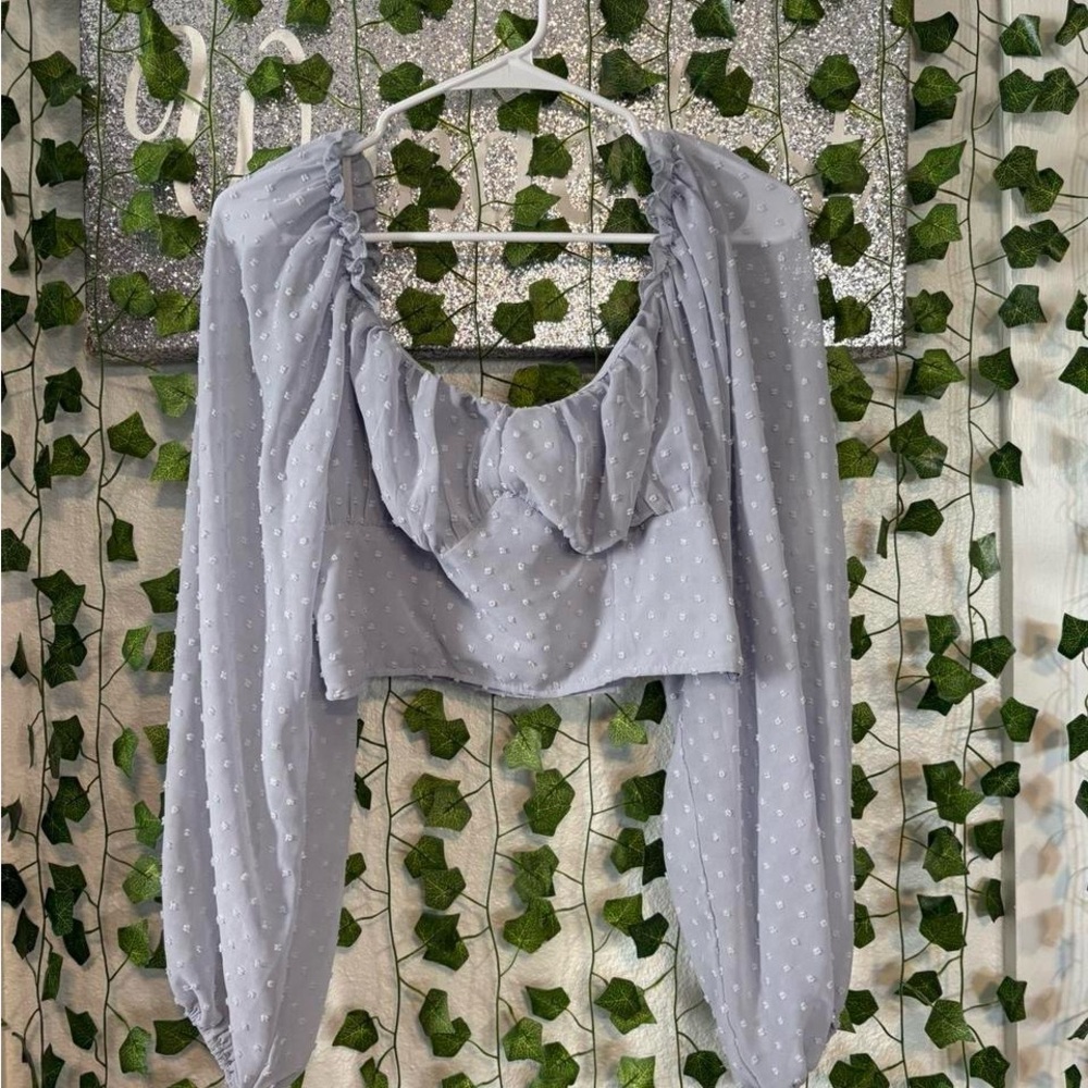 Chic Light Blue Women's Blouse